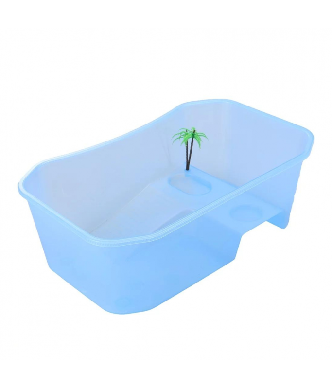 Nomoypet Open Turtle Tank with Lid (NX-11) - 74x43x23cm [Color - Blue]
