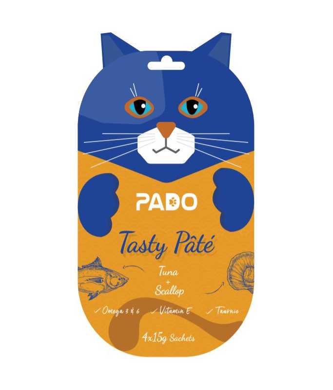 Pado Cat Wet Sachet 4x15g[Flavor - Tuna & Scallop]