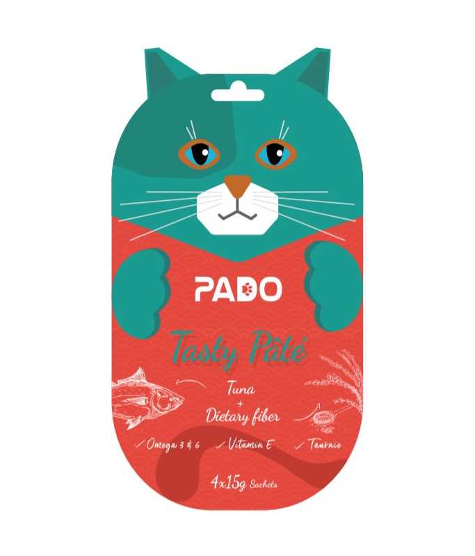 Pado Cat Wet Sachet 4x15g[Flavor - Tuna & Dietary Fiber]