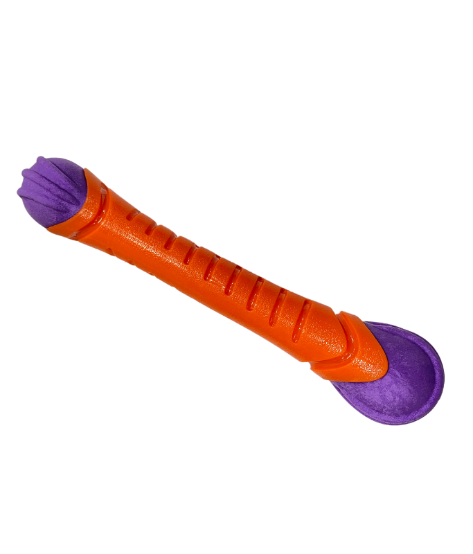 Pado TPR Rubber Dual Color Stick  Dog Toy 30.5x5.5x5.2 cm - Red  & Violet