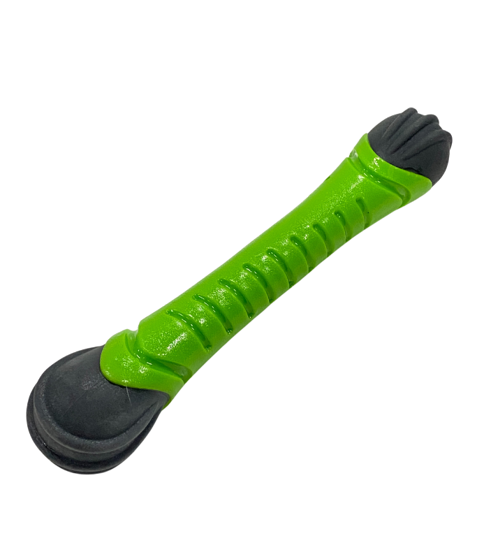 Pado TPR Rubber Dual Color Stick Dog Toy  30.5x5.5x5.2 cm - Green & Black