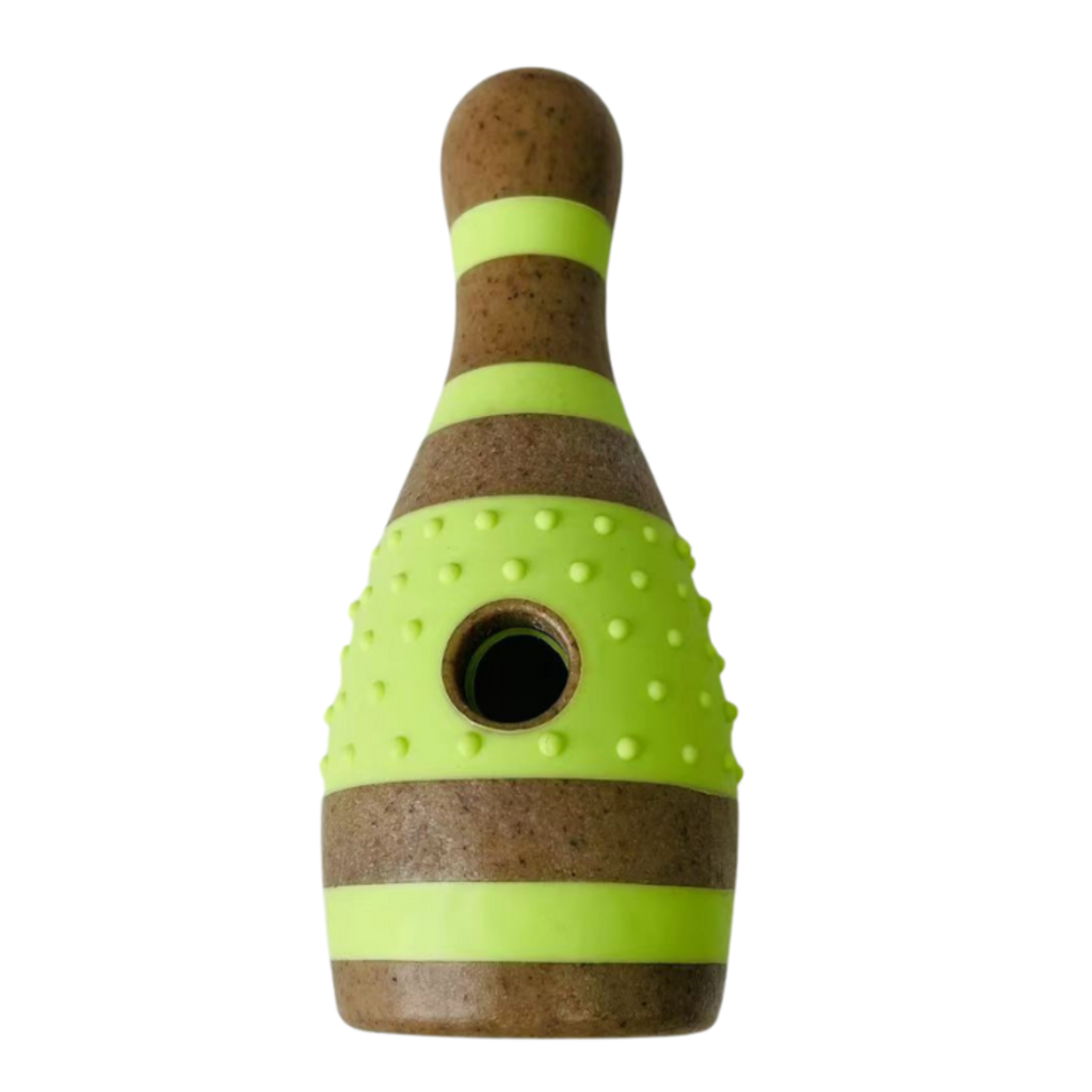 Pado Skittle Nylon and Wood TPR Dog Treat Toy 15.2x6.2x6.2 cm