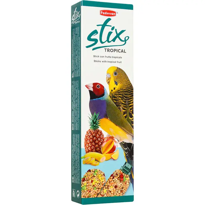 Padovan Stix Tropical Cocorite and Esotici (Budgies/Small Exotic birds)-80g