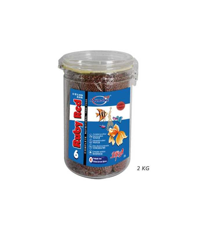 KW Zone Aquadine Ruby Red Pellet Fish Food[Weight - 2kg]