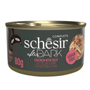 Schesir After Dark Wholefood In Broth For Cat - Chicken With Beef 80g (Min Order- 12 Cans)