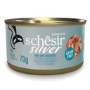 Schesir Silver Senior Cat Wholefood - Tuna And Mackerel 70g (Min Order- 12 Cans)