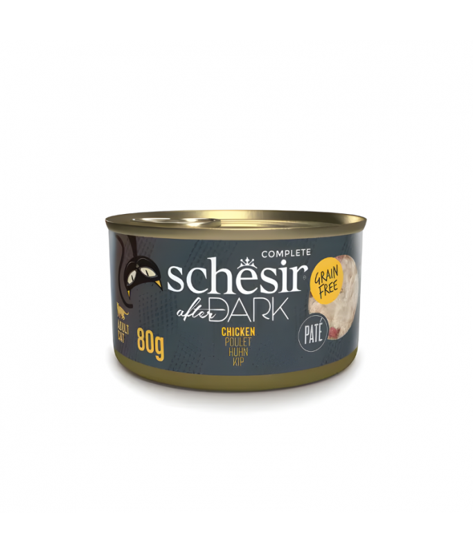 Schesir After Dark Patè For Cat - Chicken 80g (Min Order- 12 Cans)