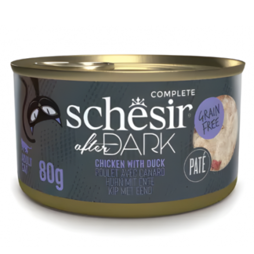 Schesir After Dark Patè For Cat - Chicken With Duck 80g (Min Order- 12 Cans)