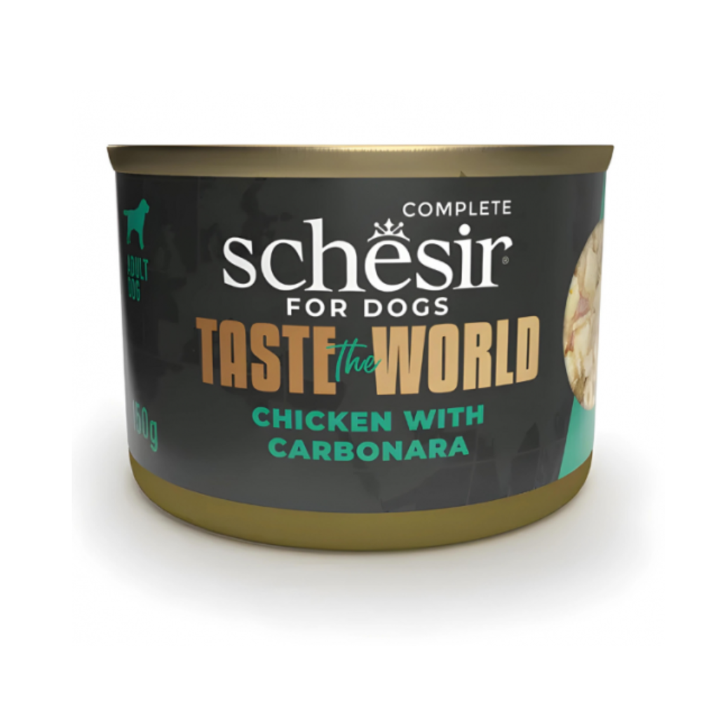 Schesir Taste The World Dog Wholefood - Chicken With Carbonara150g (Min Order- 8 Cans)