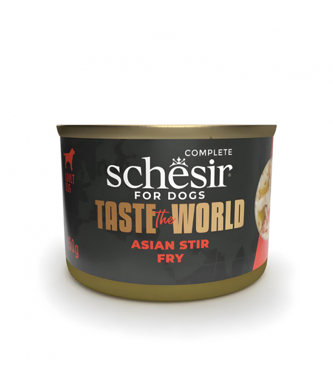 Schesir Taste The World Dog Wholefood - Asian Stir Fry 150g (Min Order- 8 Cans)