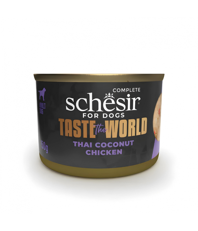 Schesir Taste The World Dog Wholefood - Thai Coconut Chicken 150g (Min Order- 8 Cans)