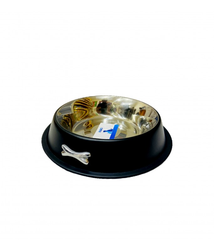 Pado Antiskid Dog Bowl With Color & Crome Pendent[Capacity - 24oz]