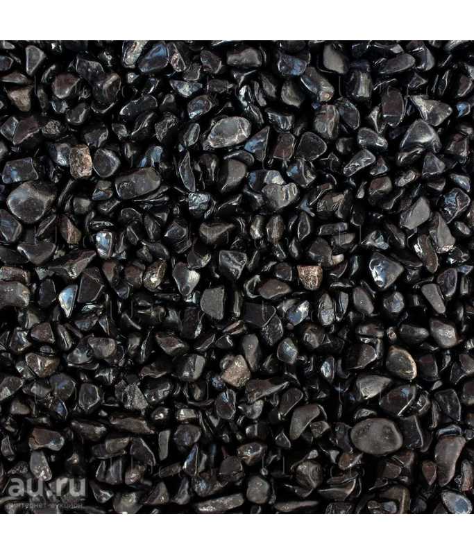 Natural Color Stone Semi-Rounded Soil XF20106A Black, 2-4 mm, 10 kg
