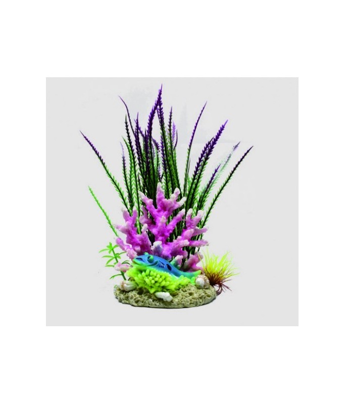 Yusee Aquarium Decoration - Artificial Plant - YS-18206[Dimension - 10.5 x 8 x 23cm]