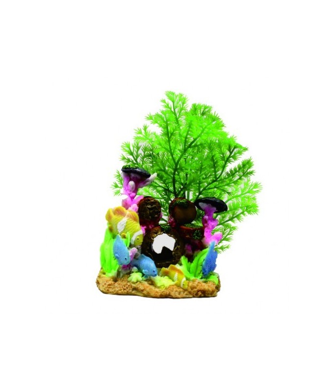 Yusee Aquarium Decoration - Artificial Plant - YS-18208[Dimension - 11 x 7.5 x 18.5cm]