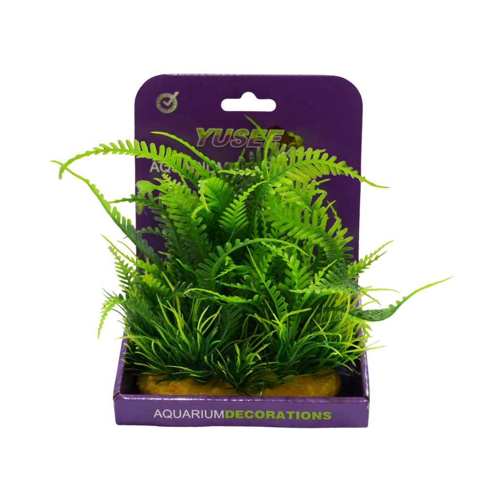 Yusee Aquarium Decoration - Artificial Plant - YS-60110 (15cm)[Size - M]