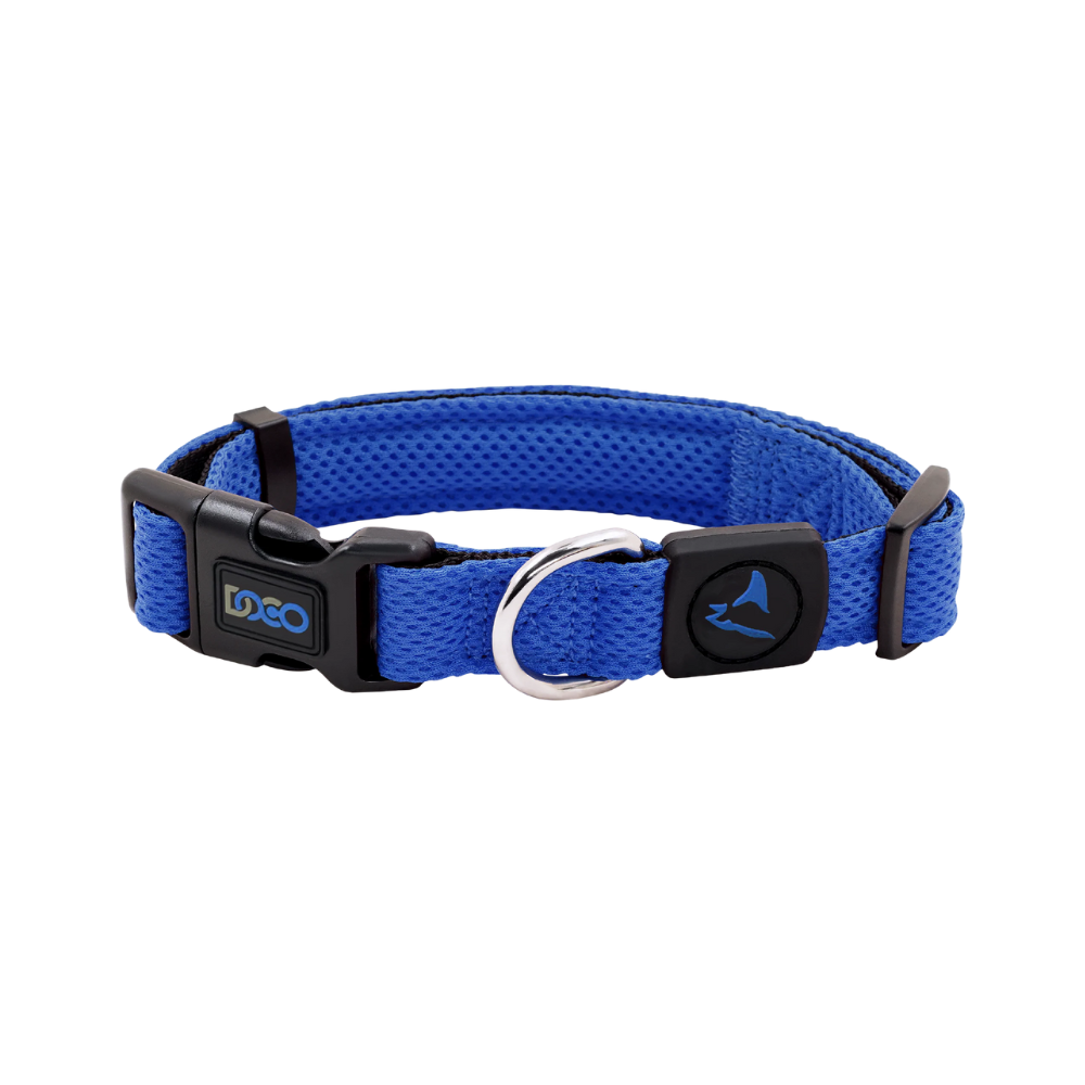 Doco Puffy Mesh Collar (DCA102)[Color - Blue, Size - M]
