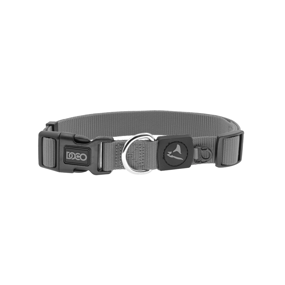 DOCO Signature Nylon Collar [Color - Grey, Size - XL]