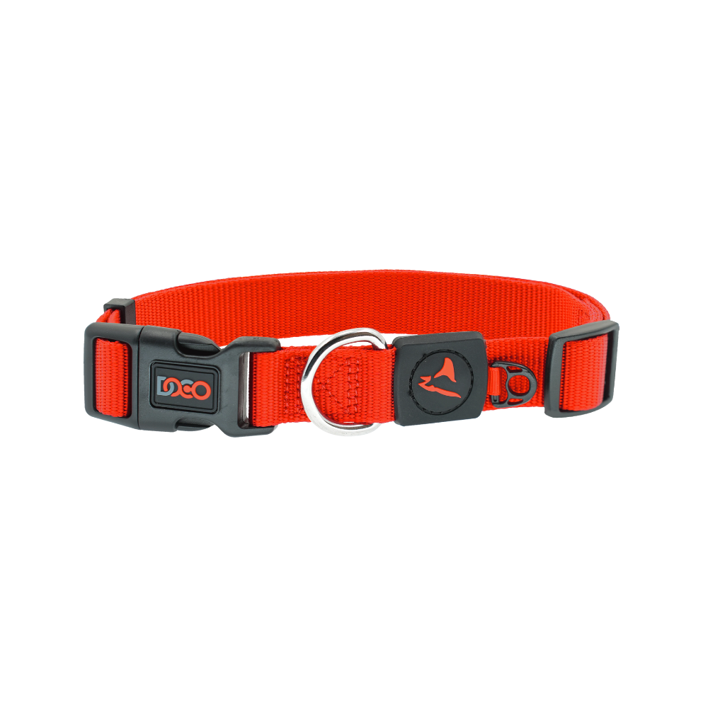 DOCO Signature Nylon Collar - 2.5 x 45-68cm[Color - Orange, Size - L]