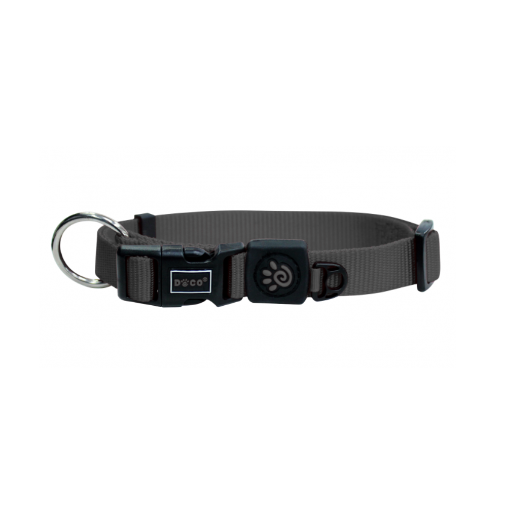 DOCO Signature O - Ring Collar - 1.0 x 21-30cm[Color - Grey, Size - XS]
