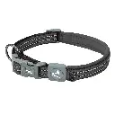 DOCO VARIO O - Ring Collar with Reflective Stitching[Color - Grey, Size - S]