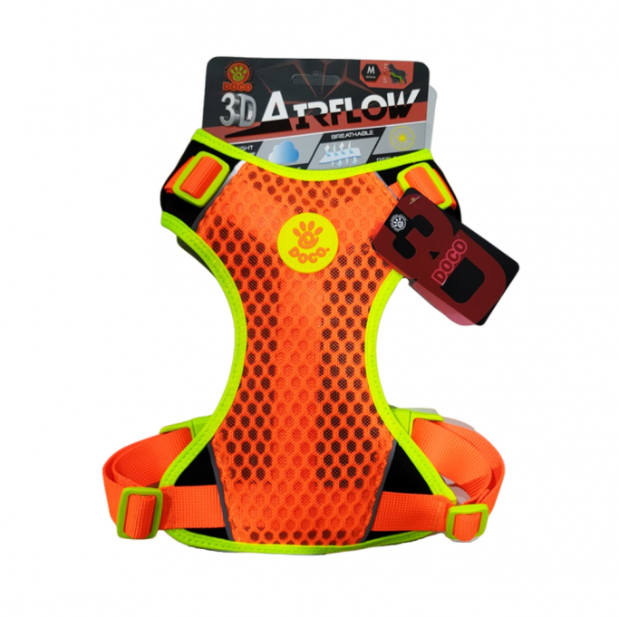 DOCO® Super Comfortable 3D Foam Harness (DCA313)[Size - S, Color - Safety Orange]