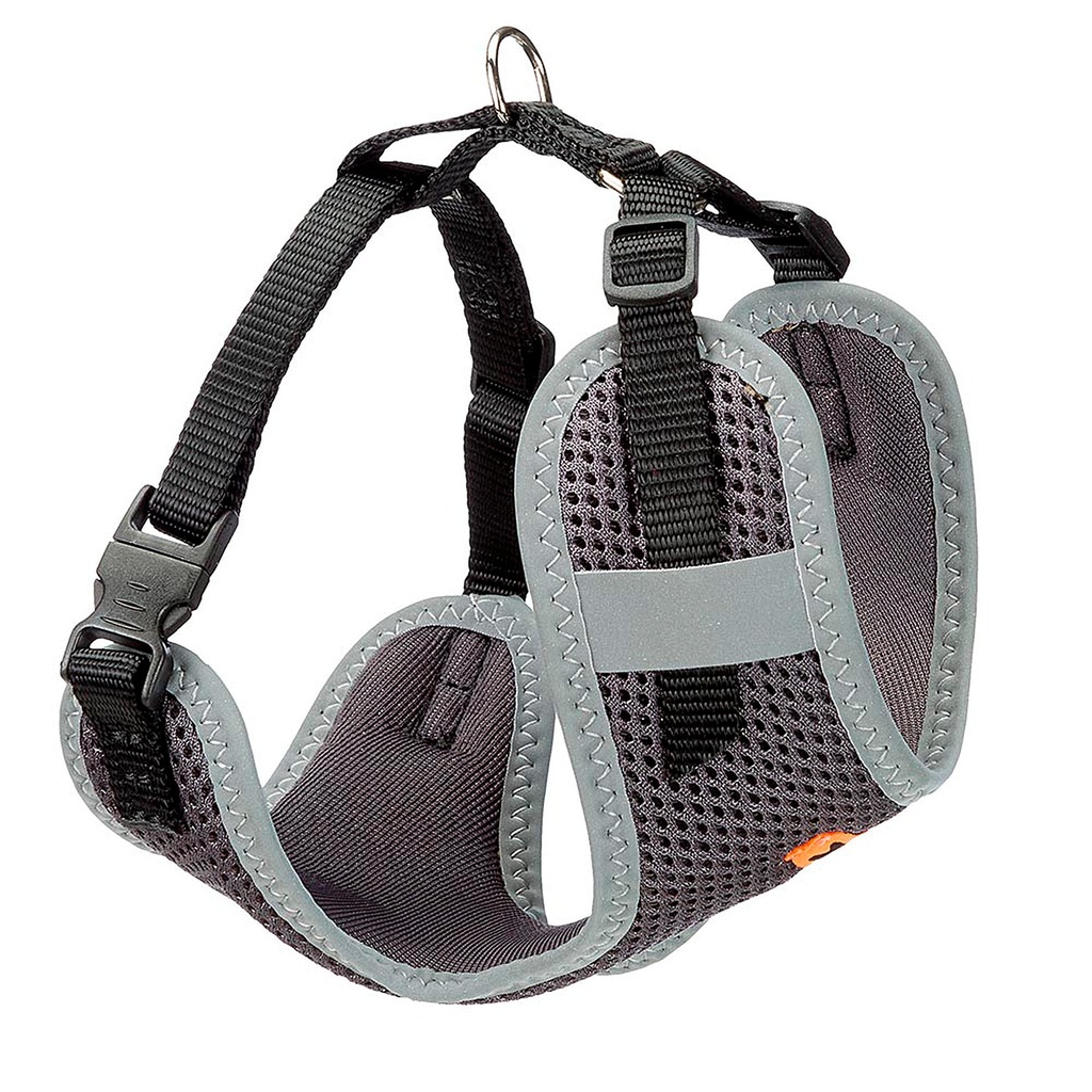 Ferplast Nikita PM Technical Harness In Breathable Nylon[Color - Black, Dimension - 19-26 x 28-40cm x 10mm, Size - XS]