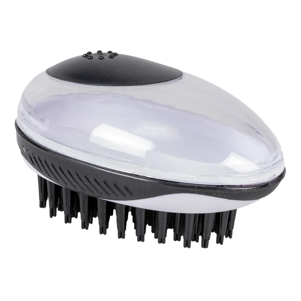 Duvo+ Shampoo And Massage Brush Black-11.5x7.5x6cm