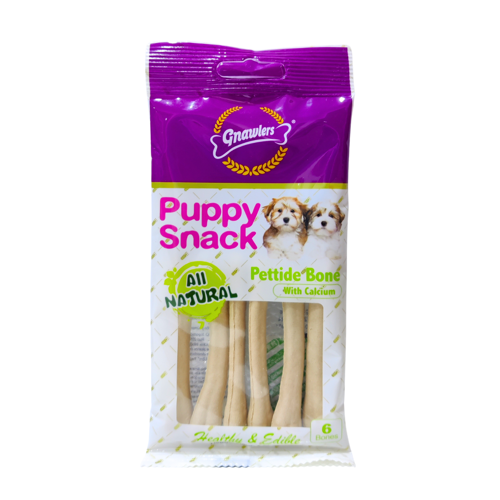 Gnawlers Puppy Snack-Pettide Bone With Calcium 6pcs/pack (40g)