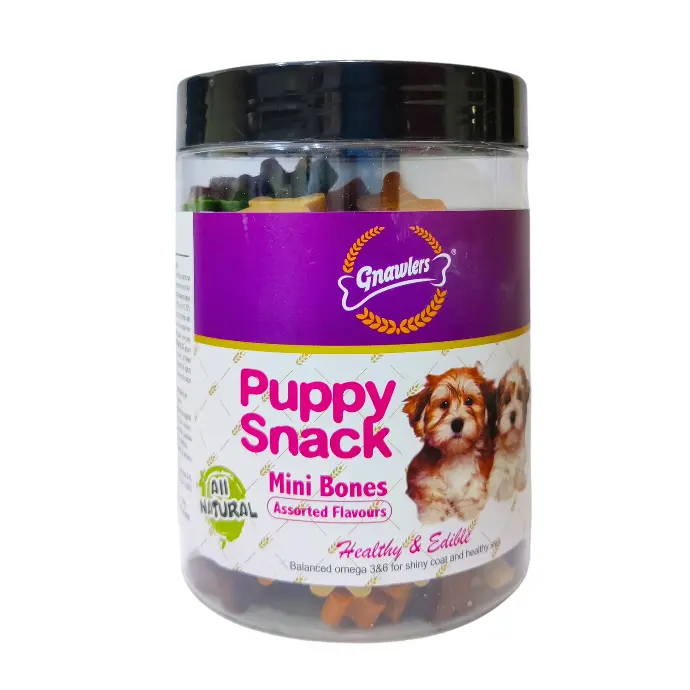 Gnawlers Puppy Snack-Mini Bone Assorted Flavours (250g)