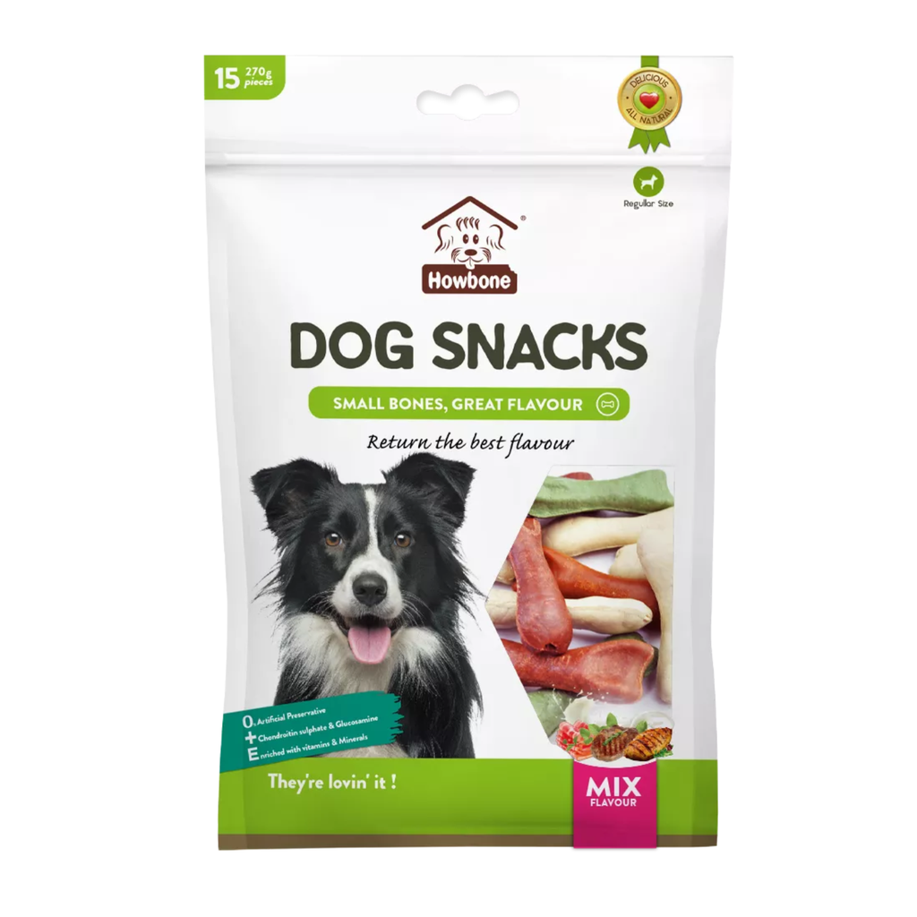 Howbone Dog Snack - Small Bone Mix Flavour 15pcs/pack (270g)