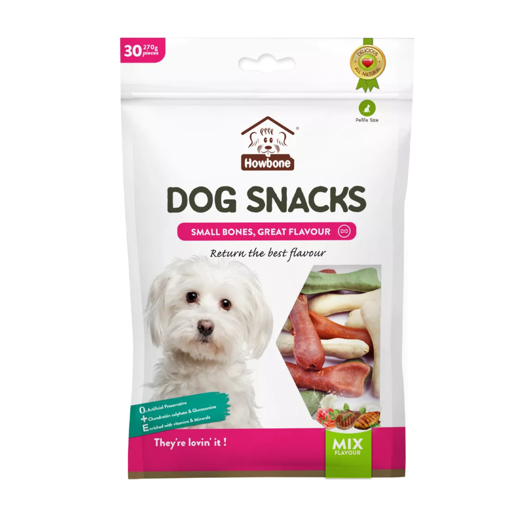 Howbone Dog Snack - Small Bone Mix Flavour 30pcs/pack (270g)