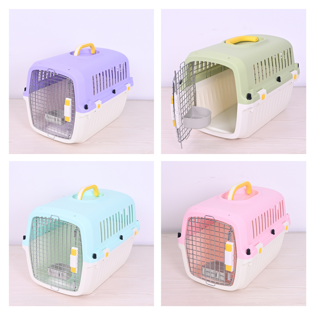 Pet Mode Plastic Pet Carrier 50x35x34cm (Assorted Colors) HC040-L50-[IATA Approved]