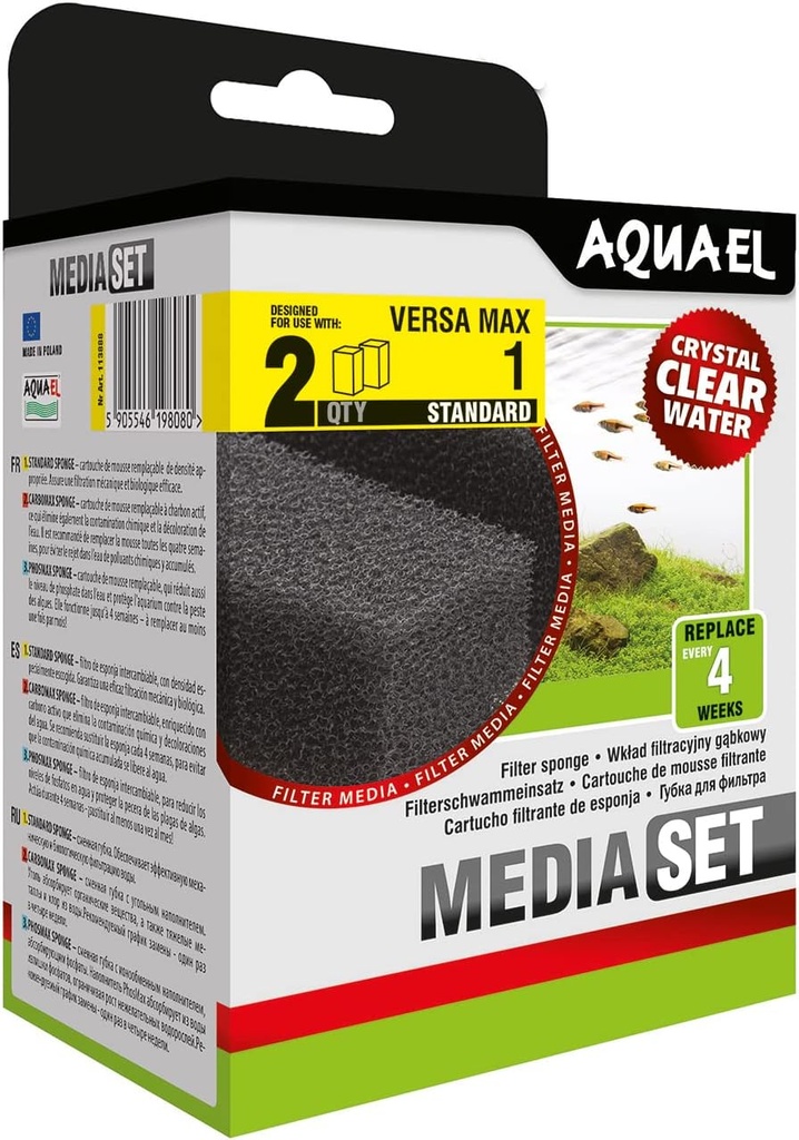 Aquael Filter Sponge For Versa Max 1 - 2pcs