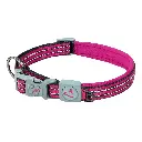 Doco Vario O-Ring Collar With Reflective Stitching [2x44-55cm] - Pink