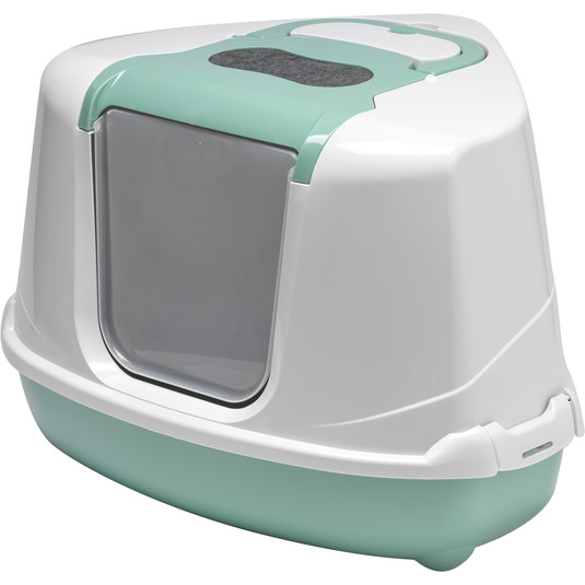 Moderna Flip Corner-Litter Box 56.3 x 44.4 x 36.4 cm-Green