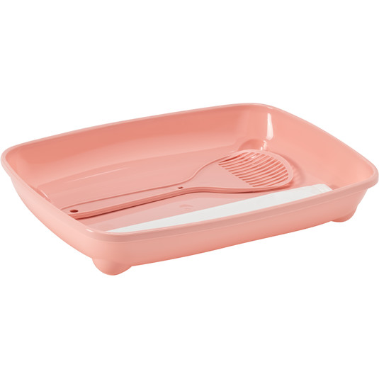 Moderna Kitten Starter Kit-Tray with Scoop&Bag 36.7 x 27.1 x 6.2 cm-[Color - Soft Pink]