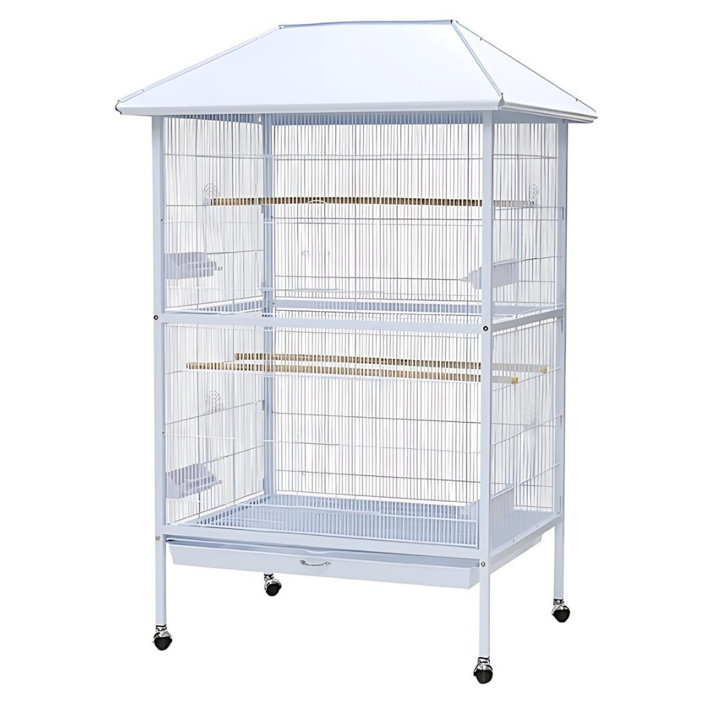 Dayang Bird Cage (A01) - 107 x 88.5 x 170cm [Colour - White]