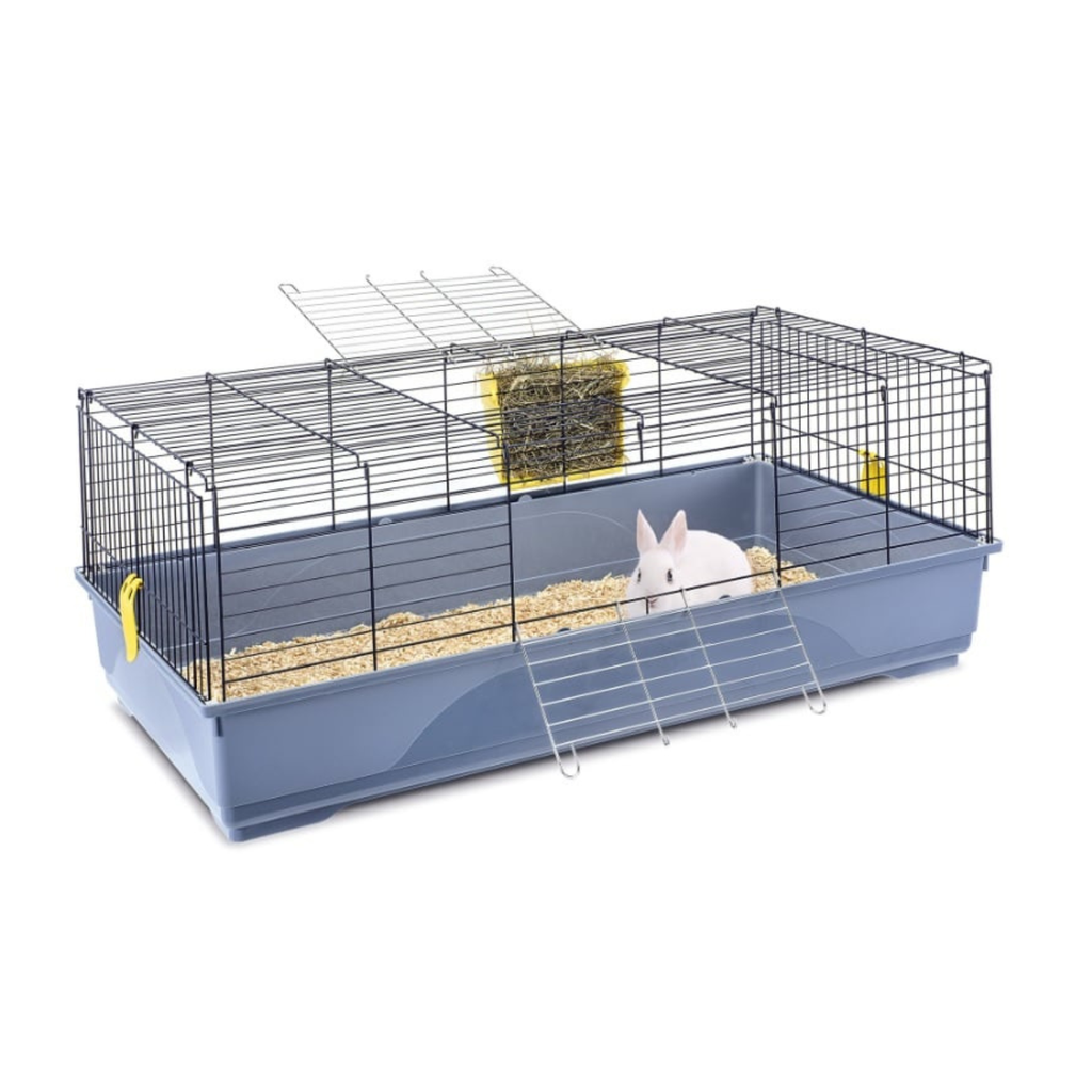 IMAC EASY 120 "2nd life plastic"Cage 120x60x46,5cm for Small Pets-WHITE/AVIO BLUE
