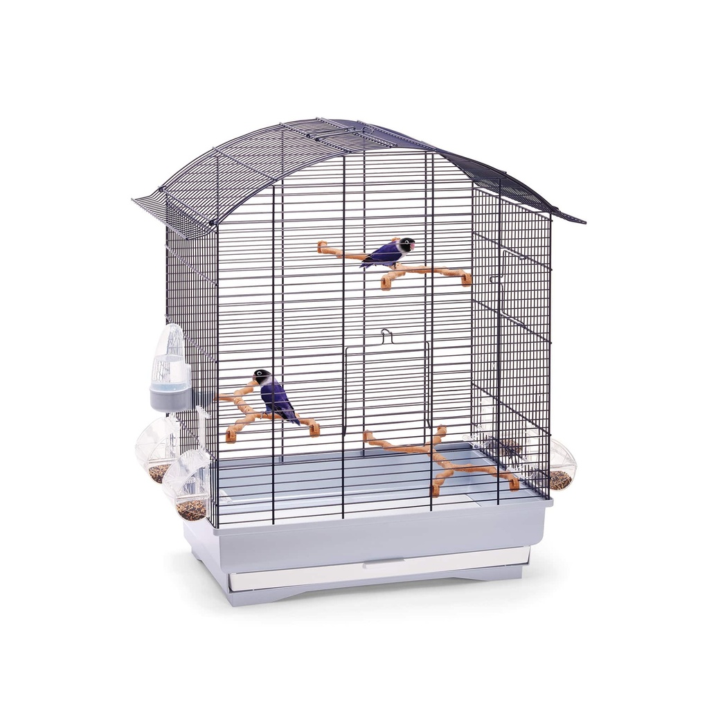 IMAC AGATA Cage  58x33x62,5cm for Canaries, Parakeets and Exotic Birds- BLUE/GHIACCIO