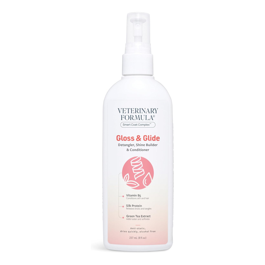 Synergy Labs Veterinary Formula Gloss and Glide Detangler, Shine Builder & Conditioner 8 oz -236 ml