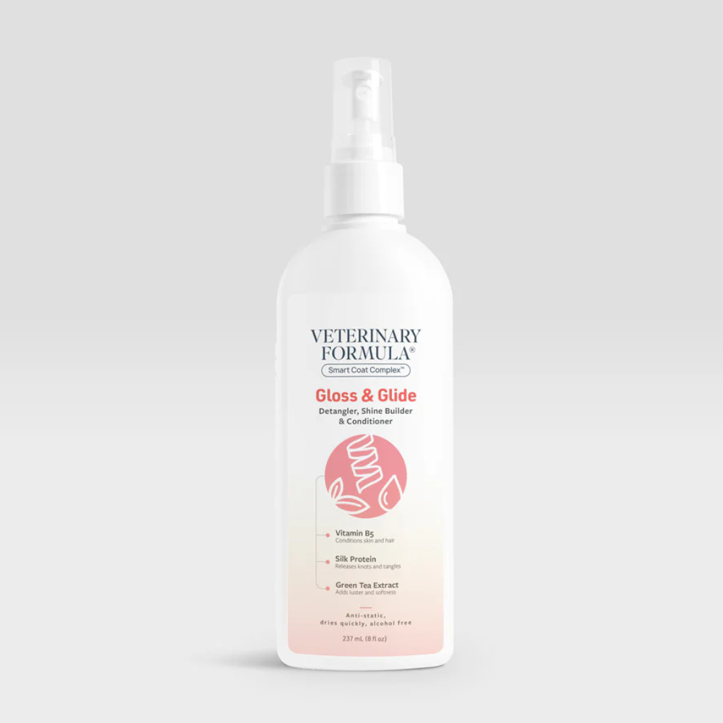 Synergy Labs Veterinary Formula Gloss and Glide Detangler, Shine Builder & Conditioner 8 oz -236 ml