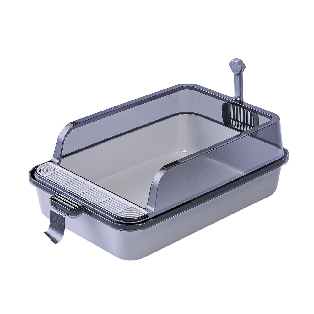 Pado Cat Litter Tray With Scoop M(53x34x20cm)-Grey