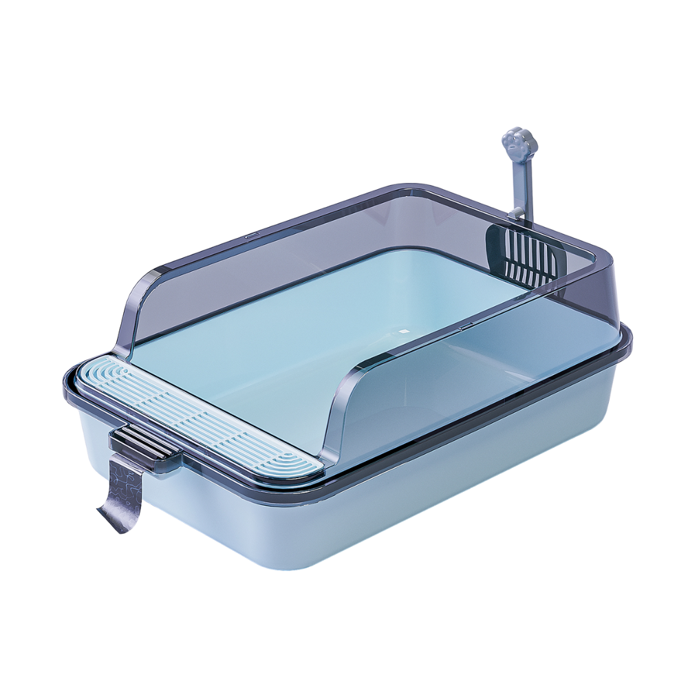 Pado Cat Litter Tray With Scoop M(53x34x20cm)-Blue