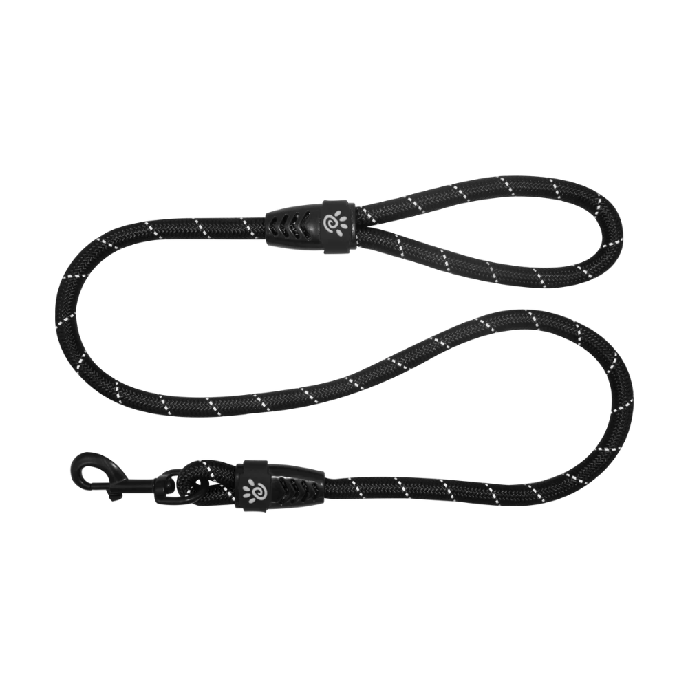 DOCO® Reflective Rope Leash Ver.2 Ø8mm x 150cm [Color - Black, Size - S]