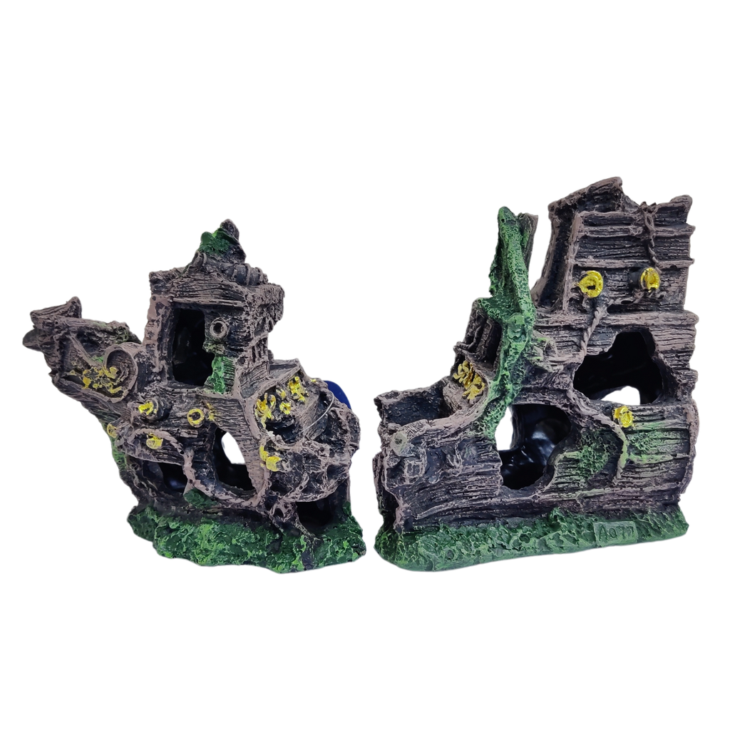 Karis Twin Castle Aqua Decoration 35x11x17cm