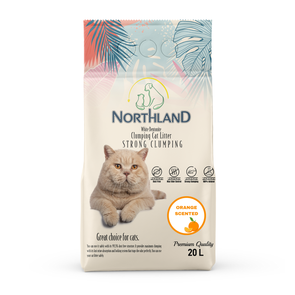 Northland Bentonite Clumping Cat Litter - Orange [Volume - 20L] 