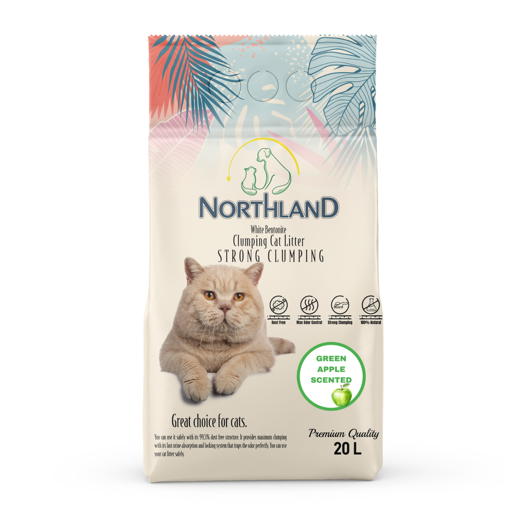 Northland Bentonite Clumping Cat Litter - Green Apple [Volume - 20L]  