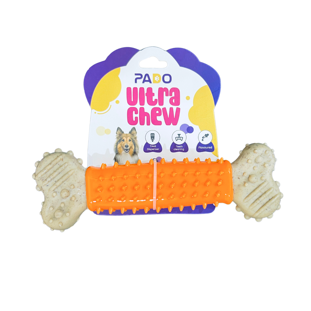 Pado Orange And Brown Bone Tougher Toy L (16x5x2cm)