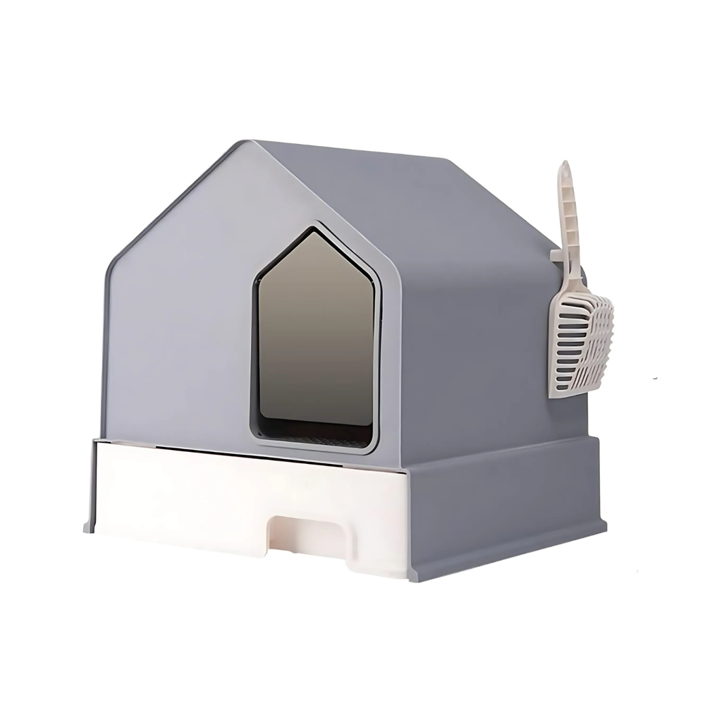 Pado House Cat Litter Box  46*46*44cm- Grey